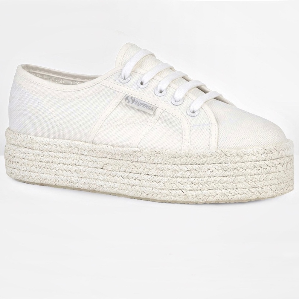 NWT Superga 2790 white platform sneakers 37.5
